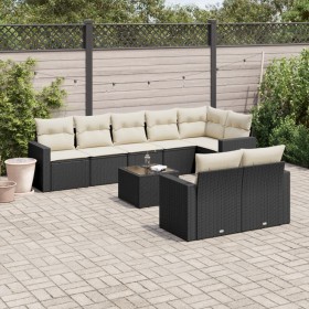 8-teiliges Gartensofa-Set und schwarze synthetische Rattankissen von , Gartensets - Ref: Foro24-3219216, Preis: 613,86 €, Rab...