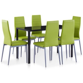 7-piece green dining table and chairs set by vidaXL, Furniture sets for kitchens and dining rooms - Ref: Foro24-281706, Price...