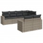 7-teiliges Gartensofa-Set mit grauen PE-Rattan-Kissen von , Gartensets - Ref: Foro24-3219200, Preis: 514,30 €, Rabatt: %