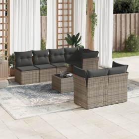 8-piece garden sofa set and gray synthetic rattan cushions by , Garden sets - Ref: Foro24-3217300, Price: 525,79 €, Discount: %