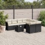 8-teiliges Gartensofa-Set und schwarze synthetische Rattankissen von , Gartensets - Ref: Foro24-3217316, Preis: 586,83 €, Rab...