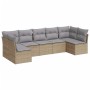 7-teiliges Gartensofa-Set und beigefarbene synthetische Rattankissen von , Gartensets - Ref: Foro24-3249268, Preis: 484,33 €,...