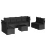 8-teiliges Gartensofa-Set und schwarze synthetische Rattankissen von , Gartensets - Ref: Foro24-3249294, Preis: 534,86 €, Rab...