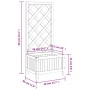 Rankgitter-Pflanzgefäß aus massivem braunem Tannenholz von , Töpfe und Pflanzgefäße - Ref: Foro24-365473, Preis: 34,28 €, Rab...