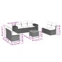 8-teiliges Gartensofa-Set und schwarze synthetische Rattankissen von , Gartensets - Ref: Foro24-3225398, Preis: 482,99 €, Rab...