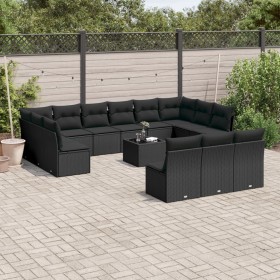 14-piece garden sofa set with black synthetic rattan cushions by , Garden sets - Ref: Foro24-3250234, Price: 846,99 €, Discou...