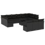 14-teiliges Gartensofa-Set mit schwarzen synthetischen Rattankissen von , Gartensets - Ref: Foro24-3250234, Preis: 892,12 €, ...