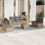 Gartensofa-Set mit beigen Kissen 8 Stück PE-Rattan von , Gartensets - Ref: Foro24-3225401, Preis: 529,64 €, Rabatt: %