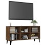 Mueble de TV con patas de metal marrón roble 103,5x30x50 cm de , Muebles TV - Ref: Foro24-813157, Precio: 73,77 €, Descuento: %