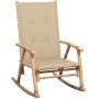 Rocking chair with bamboo cushion by , Garden chairs - Ref: Foro24-3063906, Price: 135,17 €, Discount: %