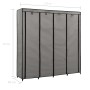 Armario con 4 compartimentos gris 175x45x170 cm de vidaXL, Armarios roperos - Ref: Foro24-282448, Precio: 50,92 €, Descuento: %