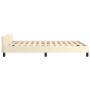 Estructura de cama con cabecero cuero sintético crema 140x200cm de , Camas y somieres - Ref: Foro24-3125453, Precio: 229,67 €...