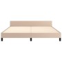 Estructura de cama cabecero cuero sintético capuchino 160x200cm de , Camas y somieres - Ref: Foro24-3125523, Precio: 250,99 €...