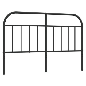 Cabecero de metal negro 140 cm de , Cabeceros y pies de cama - Ref: Foro24-353668, Precio: 38,99 €, Descuento: %