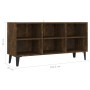 TV cabinet with smoked oak metal legs 103.5x30x50 cm by , TV Furniture - Ref: Foro24-813155, Price: 62,35 €, Discount: %