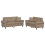 Cappuccino synthetic leather 2-piece sofa set with cushions by , Sofas - Ref: Foro24-3202164, Price: 520,66 €, Discount: %