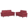 Sofa set with cushions 2 pieces red synthetic leather by , Sofas - Ref: Foro24-3202153, Price: 475,99 €, Discount: %