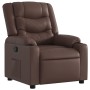 Sillón reclinable de cuero sintético marrón de , Sillones - Ref: Foro24-374121, Precio: 224,29 €, Descuento: %