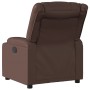 Sillón reclinable de cuero sintético marrón de , Sillones - Ref: Foro24-374121, Precio: 224,29 €, Descuento: %