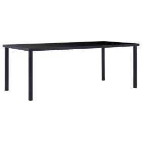 Black tempered glass dining table 200x100x75 cm by vidaXL, Kitchen and dining tables - Ref: Foro24-281856, Price: 218,99 €, D...