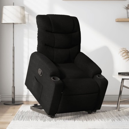 Sillón eléctrico reclinable elevable de tela negro de , Sillones - Ref: Foro24-3206665, Precio: 348,99 €, Descuento: %