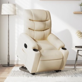 Sillón eléctrico reclinable elevable de tela color crema de , Sillones - Ref: Foro24-3206671, Precio: 348,99 €, Descuento: %