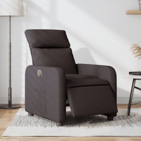 Sillón reclinable eléctrico tela marrón oscuro de , Sillones - Ref: Foro24-3206686, Precio: 243,99 €, Descuento: %