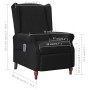 Sillón reclinable de masaje de tela negro de vidaXL, Sillones de masaje eléctricos - Ref: Foro24-282213, Precio: 151,48 €, De...