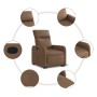 Sillón reclinable elevable de tela marrón de , Sillones - Ref: Foro24-3206703, Precio: 264,18 €, Descuento: %