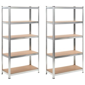 MDF shelves 2 units 90x40x180 cm by vidaXL, Industrial shelving - Ref: Foro24-144812, Price: 79,76 €, Discount: %