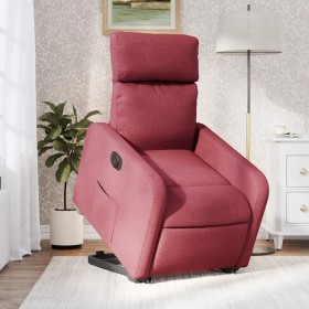 Sillón eléctrico reclinable elevable de tela rojo tinto de , Sillones - Ref: Foro24-3206720, Precio: 295,98 €, Descuento: %