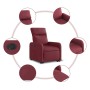 Sillón eléctrico reclinable elevable de tela rojo tinto de , Sillones - Ref: Foro24-3206720, Precio: 304,02 €, Descuento: %