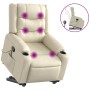 Sillón reclinable de masaje de pie cuero artificial color crema de , Sillones - Ref: Foro24-3206556, Precio: 339,05 €, Descue...