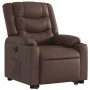 Sillón reclinable elevable eléctrico de cuero sintético marrón de , Sillones - Ref: Foro24-3206561, Precio: 355,57 €, Descuen...