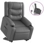 Sillón reclinable elevable cuero artificial gris de , Sillones - Ref: Foro24-3206554, Precio: 302,05 €, Descuento: %