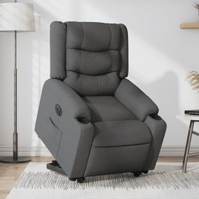 Sillón eléctrico reclinable elevable de tela gris oscuro de , Sillones - Ref: Foro24-3206580, Precio: 361,99 €, Descuento: %