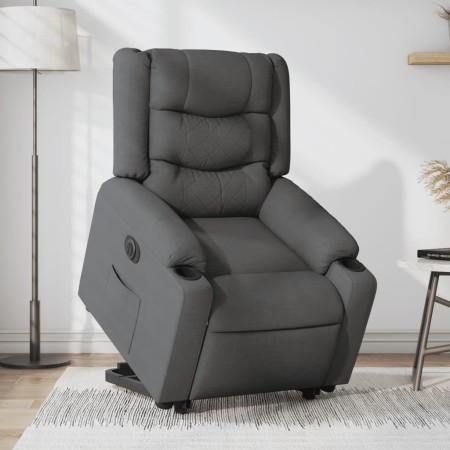 Sillón eléctrico reclinable elevable de tela gris oscuro de , Sillones - Ref: Foro24-3206580, Precio: 328,45 €, Descuento: %