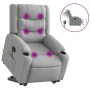 Liftable reclining electric massage chair light gray fabric by , Armchairs - Ref: Foro24-3206582, Price: 368,99 €, Discount: %