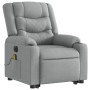 Liftable reclining electric massage chair light gray fabric by , Armchairs - Ref: Foro24-3206582, Price: 368,99 €, Discount: %