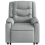 Liftable reclining electric massage chair light gray fabric by , Armchairs - Ref: Foro24-3206582, Price: 368,99 €, Discount: %