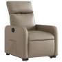 Sillón reclinable elevable cuero artificial color capuchino de , Sillones - Ref: Foro24-3206755, Precio: 263,02 €, Descuento: %