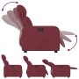 Sillón reclinable eléctrico tela rojo tinto de , Sillones - Ref: Foro24-3206684, Precio: 243,56 €, Descuento: %