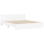 White bed frame with headboard 180x200 cm by , Beds and slatted bases - Ref: Foro24-3207462, Price: 163,65 €, Discount: %