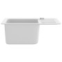 Fregadero de cocina con un seno granito blanco de vidaXL, Fregaderos - Ref: Foro24-144861, Precio: 156,36 €, Descuento: %