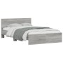 Sonoma gray bed frame with headboard 120x200 cm by , Beds and slatted bases - Ref: Foro24-3207495, Price: 172,85 €, Discount: %