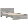 Sonoma gray bed frame with headboard 120x200 cm by , Beds and slatted bases - Ref: Foro24-3207495, Price: 172,85 €, Discount: %