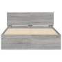 Sonoma gray bed frame with headboard 120x200 cm by , Beds and slatted bases - Ref: Foro24-3207495, Price: 172,85 €, Discount: %