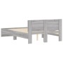 Sonoma gray bed frame with headboard 120x200 cm by , Beds and slatted bases - Ref: Foro24-3207495, Price: 172,85 €, Discount: %