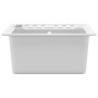 Fregadero de cocina con un seno granito blanco de vidaXL, Fregaderos - Ref: Foro24-144861, Precio: 156,36 €, Descuento: %