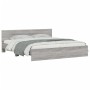 Estructura de cama cabecero y luces LED gris Sonoma 200x200 cm de , Camas y somieres - Ref: Foro24-3207586, Precio: 200,99 €,...